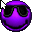 Purple Smiley with Sunglasses