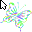 glittering white butterfly