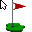 flag on golf green