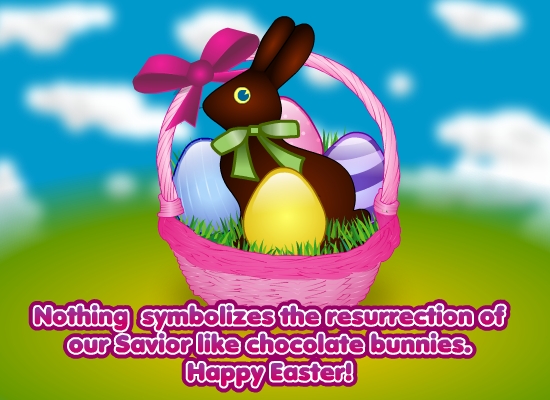 chocolate easter bunny funny. Chocolate Bunnies eCard