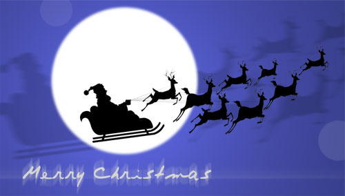santa and sleigh similitude